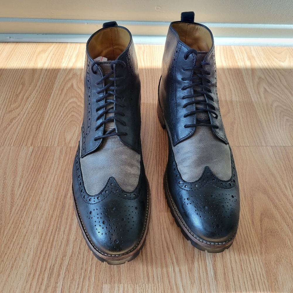 Ron White Wingtip Dress Leather Boots Size 9.5 - Picture 11 of 16